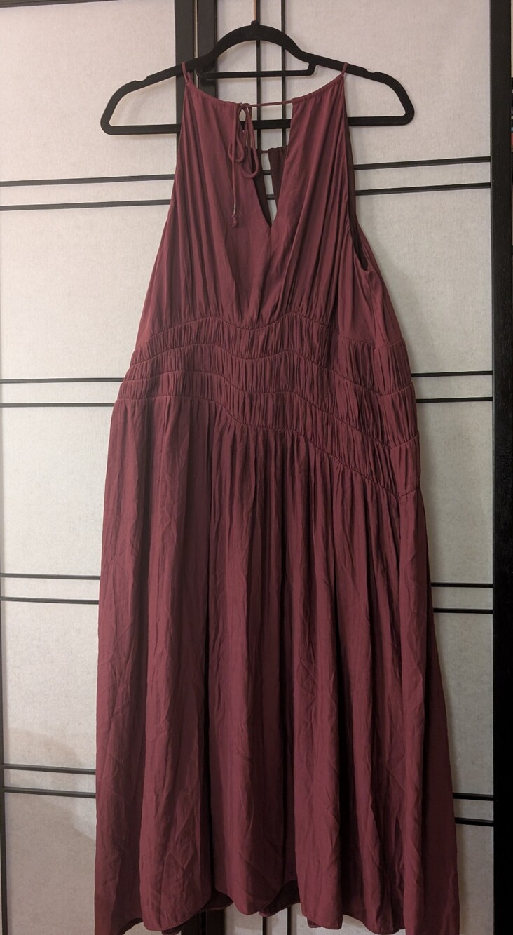 Anhropologie Moulinette Soeurs Sleeveless Burgundy Maxi Dress